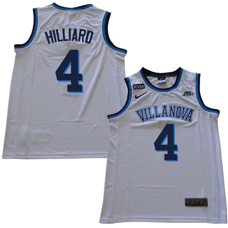 2018 Men #4 Darrun Hilliard Willanova Wildcats College Basketball Jerseys Sale-White - Click Image to Close